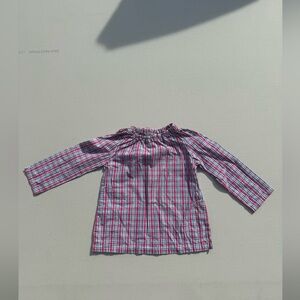 VINEYARD VINES Pink Plaid Bow Shirt 3T